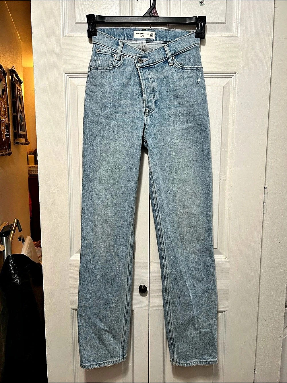 Abercrombie & Fitch The Dad High Rise Crossover Jean Blue Waist 23